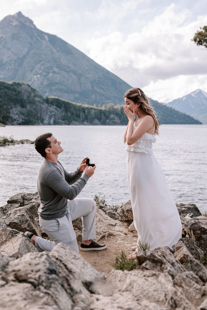 Propuesta de matrimonio a orillas del Nahuel Huapi, Bariloche