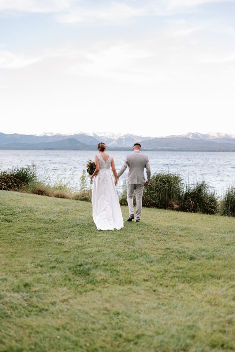 Boda en Bariloche, paisaje y pareja