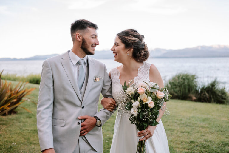 Boda en Bariloche, novios