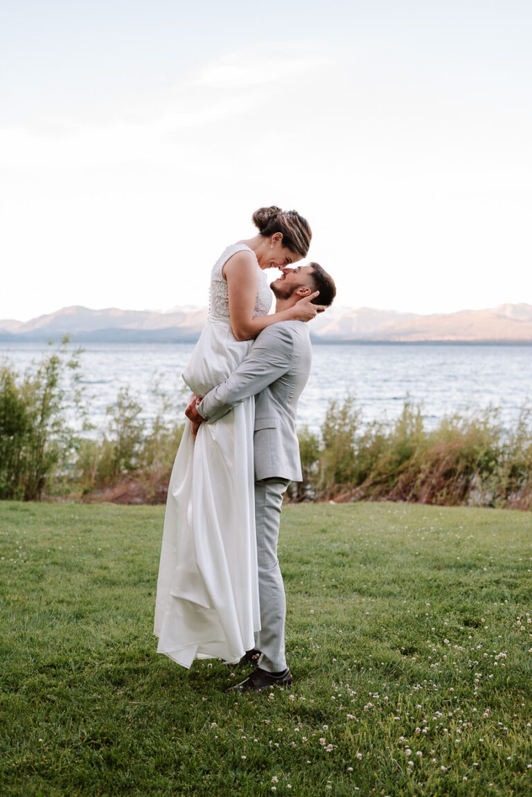 Boda en Bariloche, los esposos