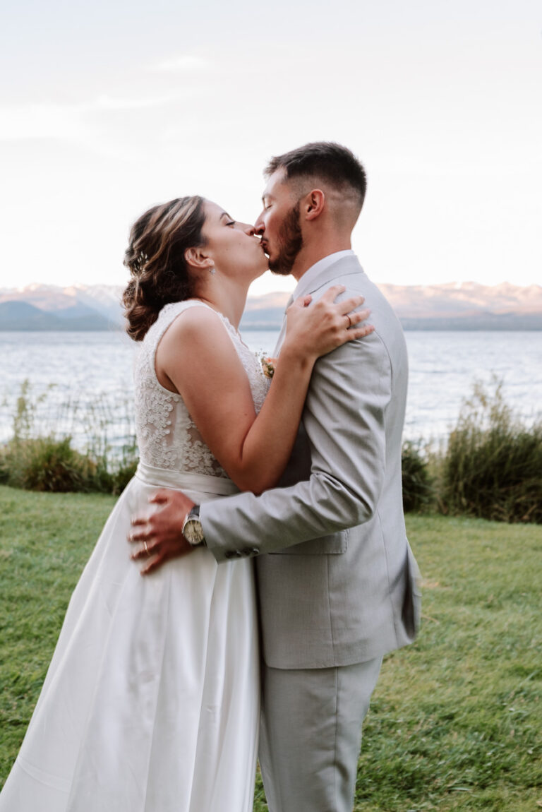 Boda en Bariloche, fotos de los esposos